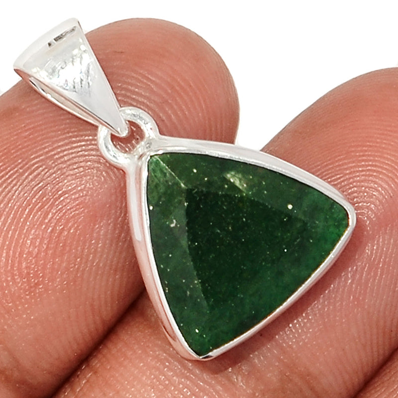 1" Green Aventurine Faceted Pendants - GAFP16