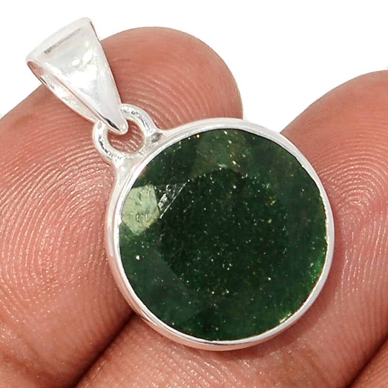 1.1" Green Aventurine Faceted Pendants - GAFP20