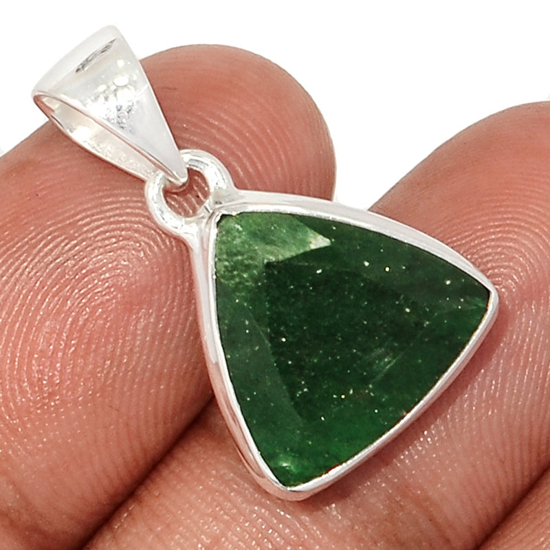 1" Green Aventurine Faceted Pendants - GAFP6