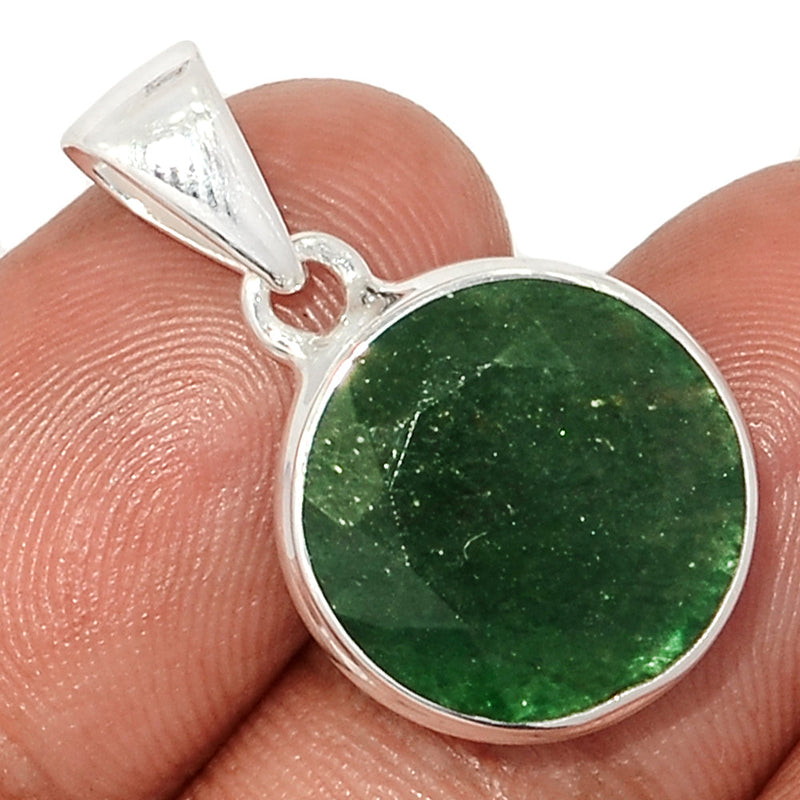 1.1" Green Aventurine Faceted Pendants - GAFP7