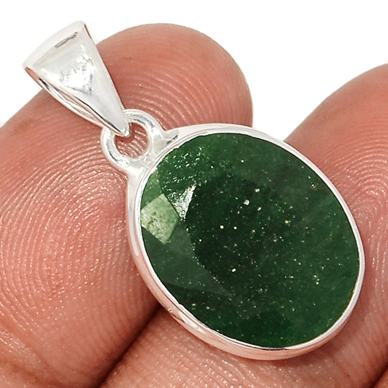 1.1" Green Aventurine Faceted Pendants - GAFP8