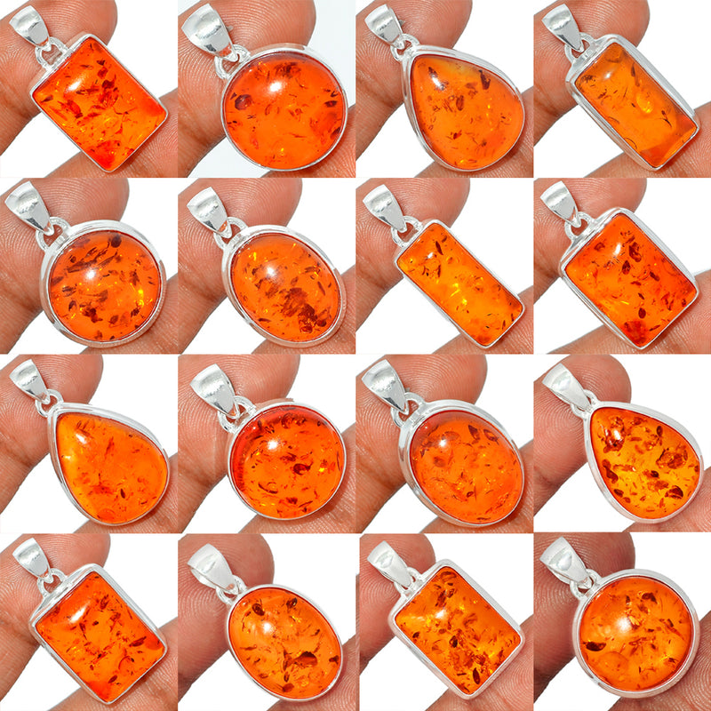 100 Grams Mix Lot - Amber Pendants - GAMBP1