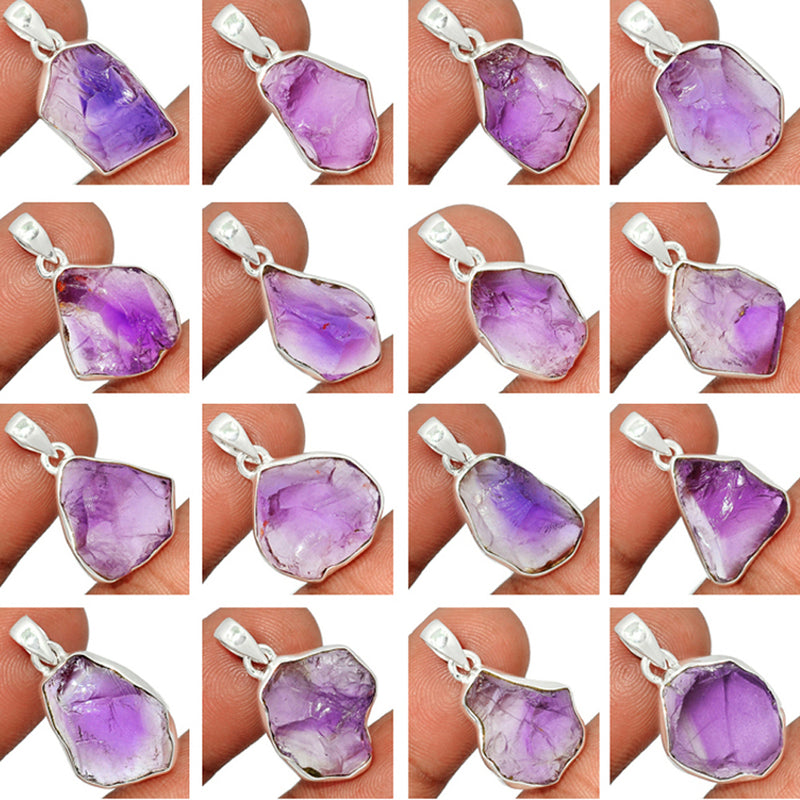 100 Grams Mix Lot - Amethyst Rough Pendants - GAMRP8