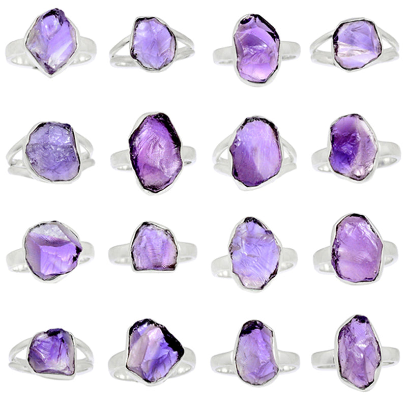 100 Grams Mix Lot - Amethyst Rough Ring - GAMRR11