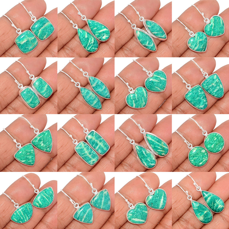 25 Pieces Mix Lot - Amazonite Earrings - GAMZE2