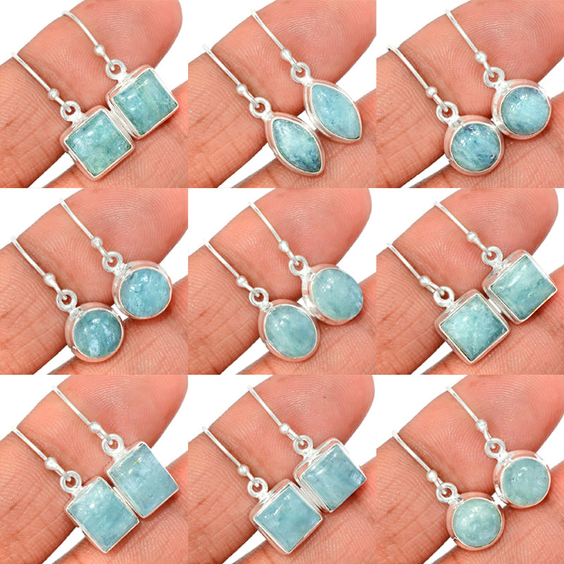 9 Pieces Mix Lot - Aquamarine Earrings - GAQME1