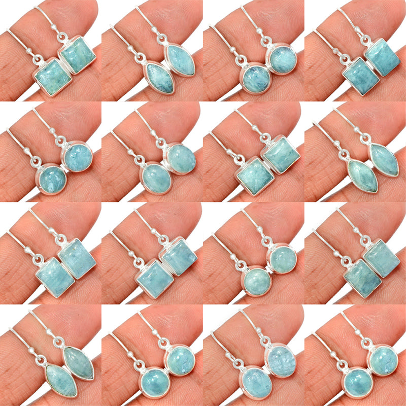 25 Pieces Mix Lot - Aquamarine Earrings - GAQME2