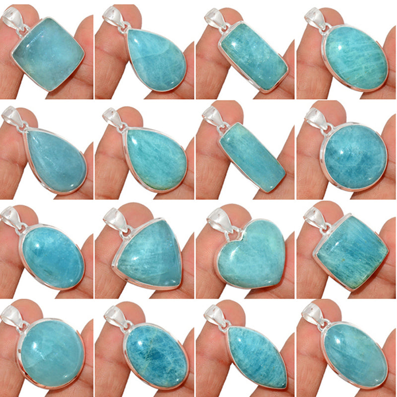 100 Grams Mix Lot - Aquamarine Pendants - GAQMP1