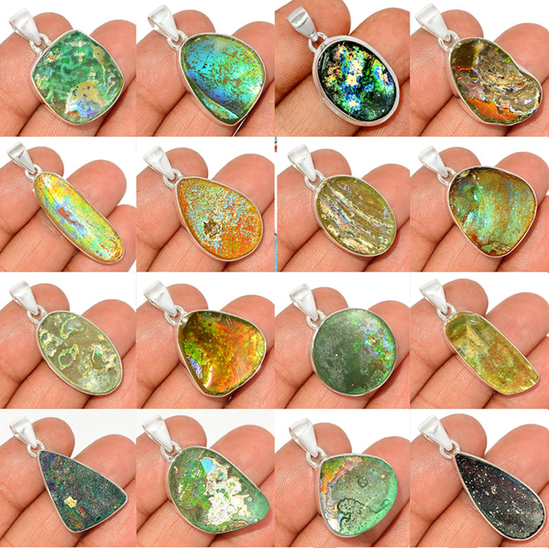 100 Grams Mix Lot - Ancient Roman Glass Pendants - GARGP1