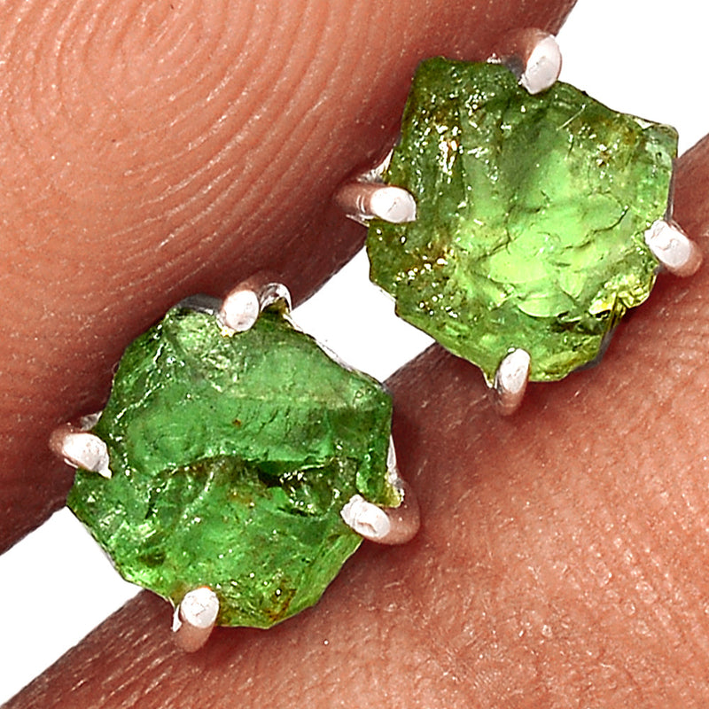 Claw - Green Apatite Rough Studs - GATS60