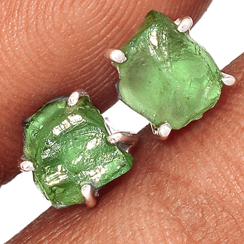 Claw - Green Apatite Rough Studs - GATS61