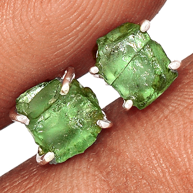 Claw - Green Apatite Rough Studs - GATS63