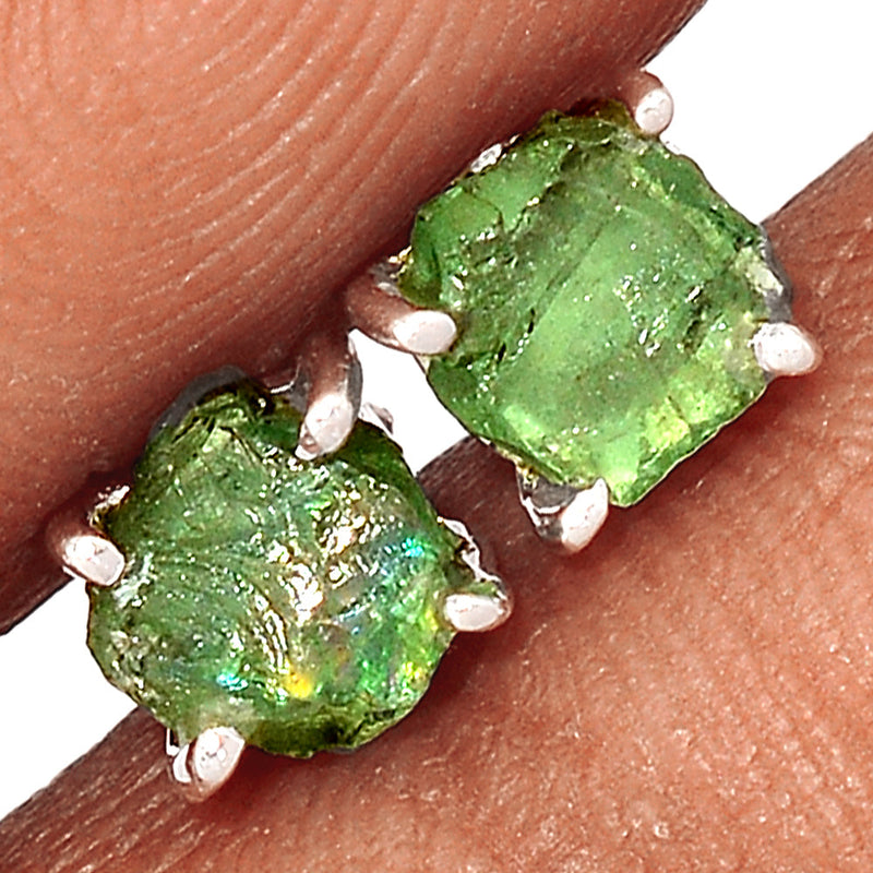 Claw - Green Apatite Rough Studs - GATS70