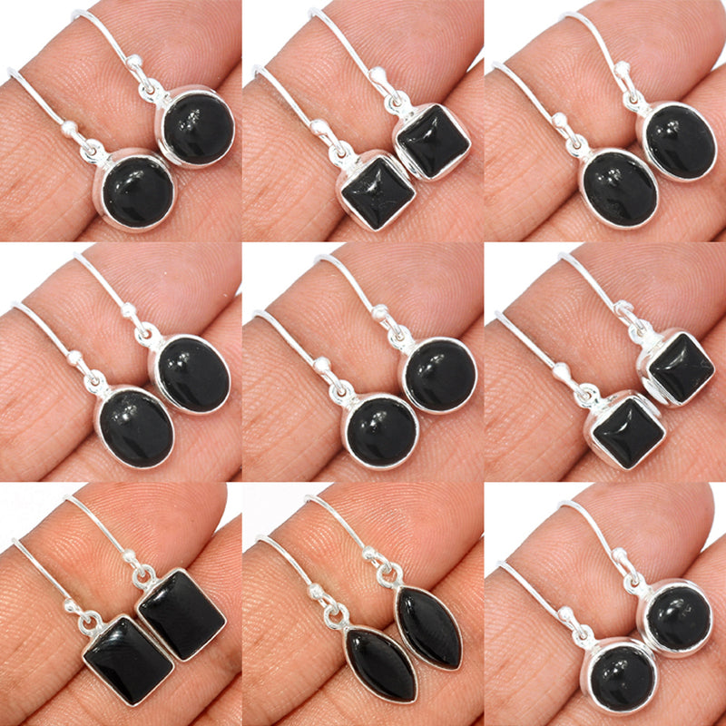 9 Pieces Mix Lot - Black Onyx Earrings - GBOXE1