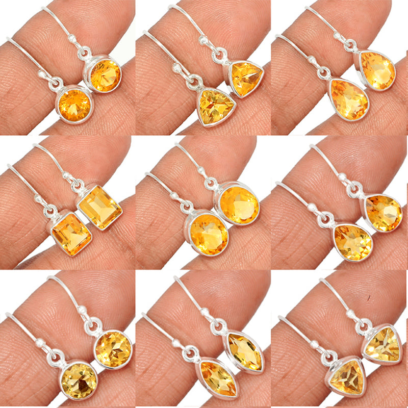 9 Pieces Mix Lot - Citrine Earrings - GCITE1