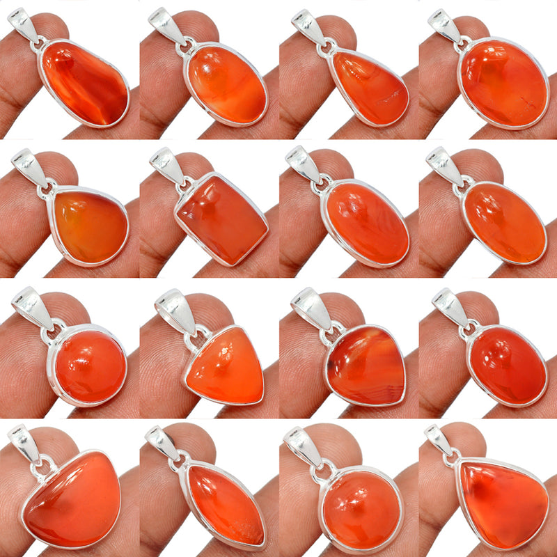 100 Grams Mix Lot - Carnelian Pendants - GCRNP1