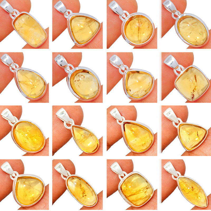 100 Grams Mix Lot - Citrine Cabochon Pendants - GCTCP1