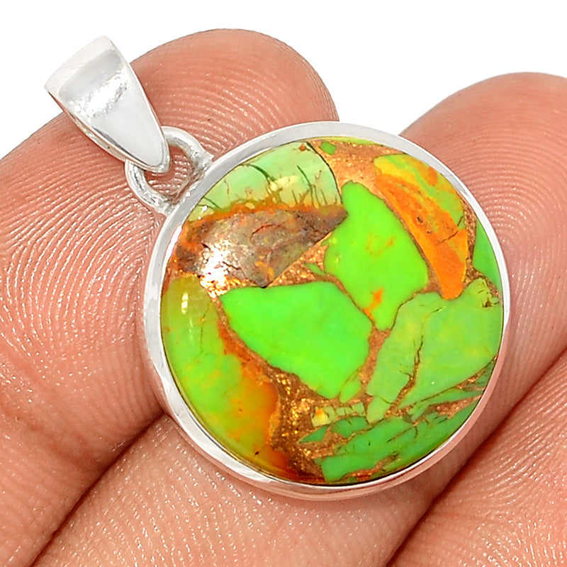 1.2" Green Copper Turquoise Pendants - GCTP1236