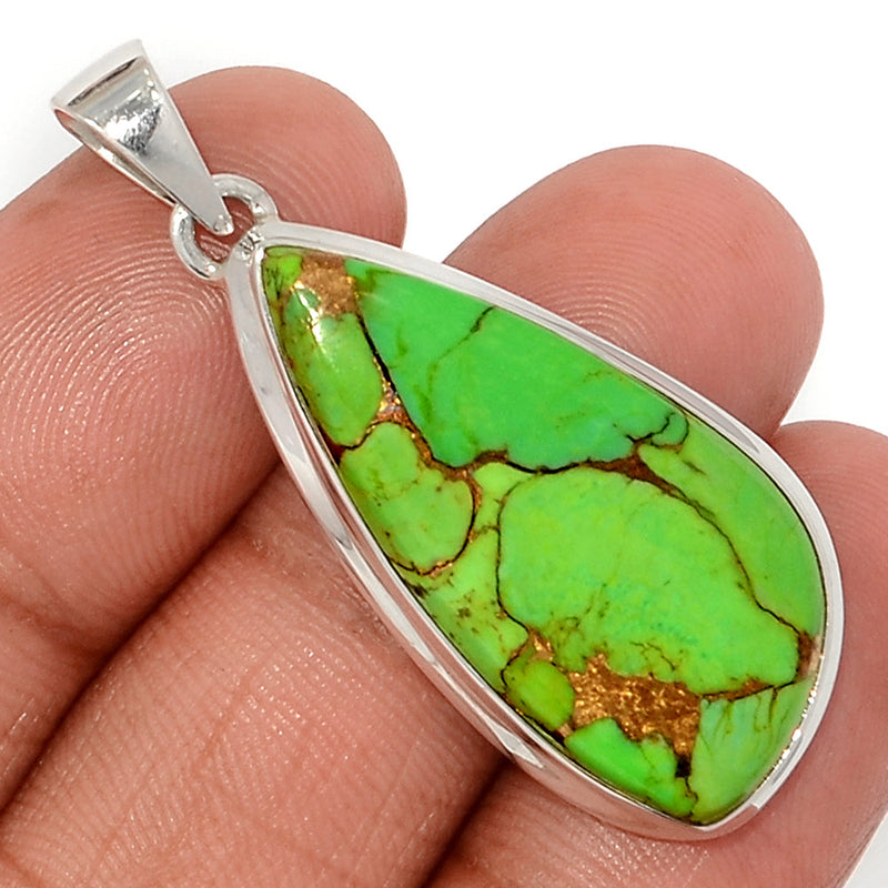 1.7" Green Copper Turquoise Pendants - GCTP1244