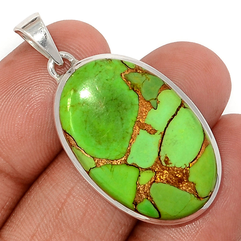 1.6" Green Copper Turquoise Pendants - GCTP1245