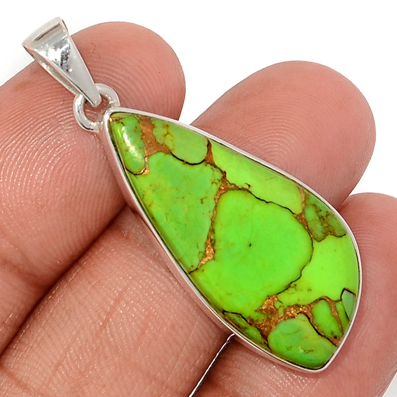 1.7" Green Copper Turquoise Pendants - GCTP1247