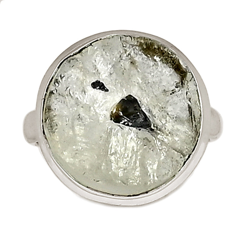 Green Tourmaline In Quartz Ring - GEQR321