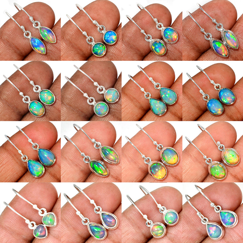 25 Pieces Mix Lot - Ethiopian Opal Earrings - GETOE2