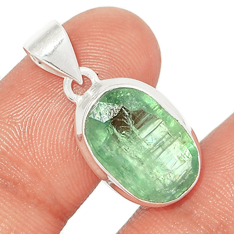 1.1" Green Kyanite Faceted Pendants - GKFP154