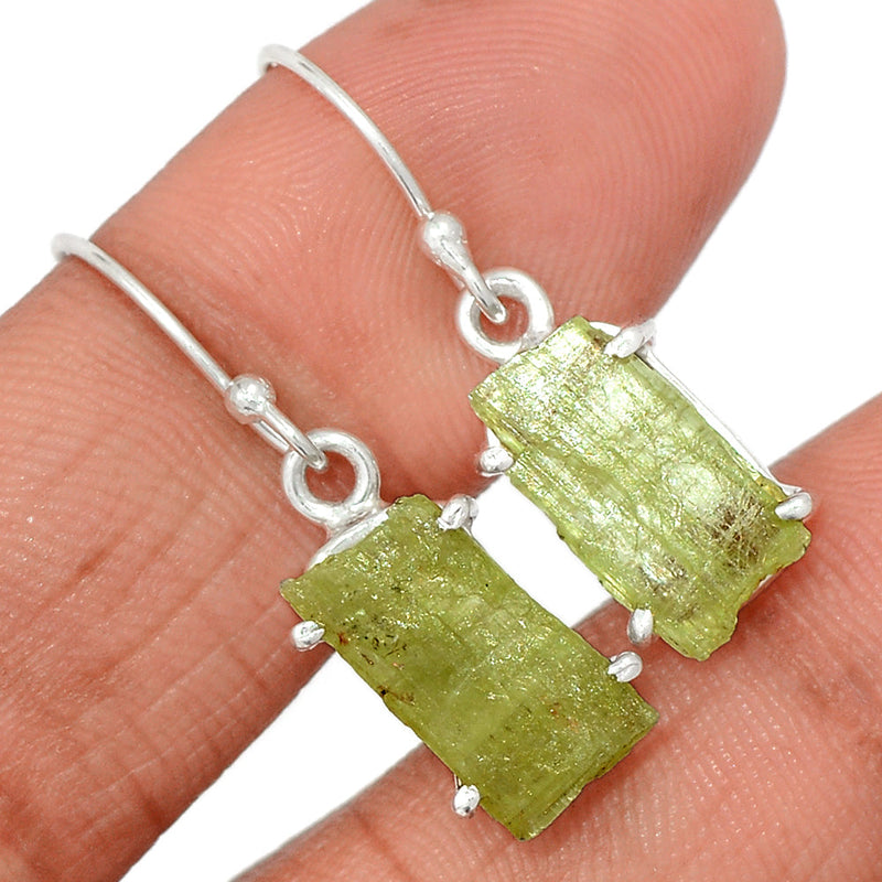 1.2" Claw - Green Kyanite Rough Earrings - GKRE208