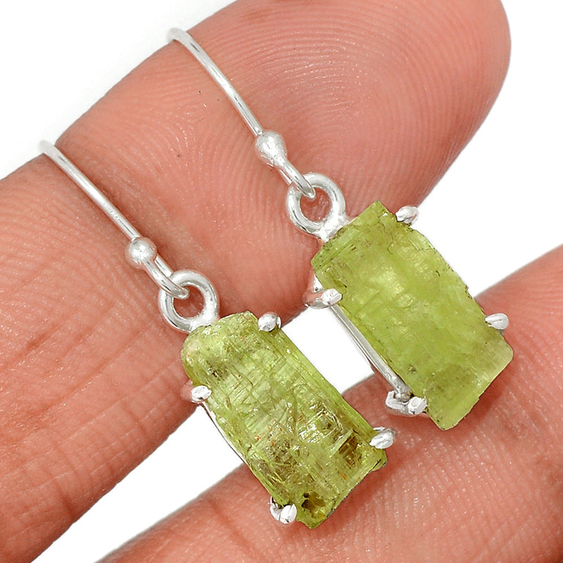 1.2" Claw - Green Kyanite Rough Earrings - GKRE220