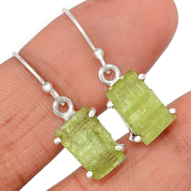 1.1" Claw - Green Kyanite Rough Earrings - GKRE221