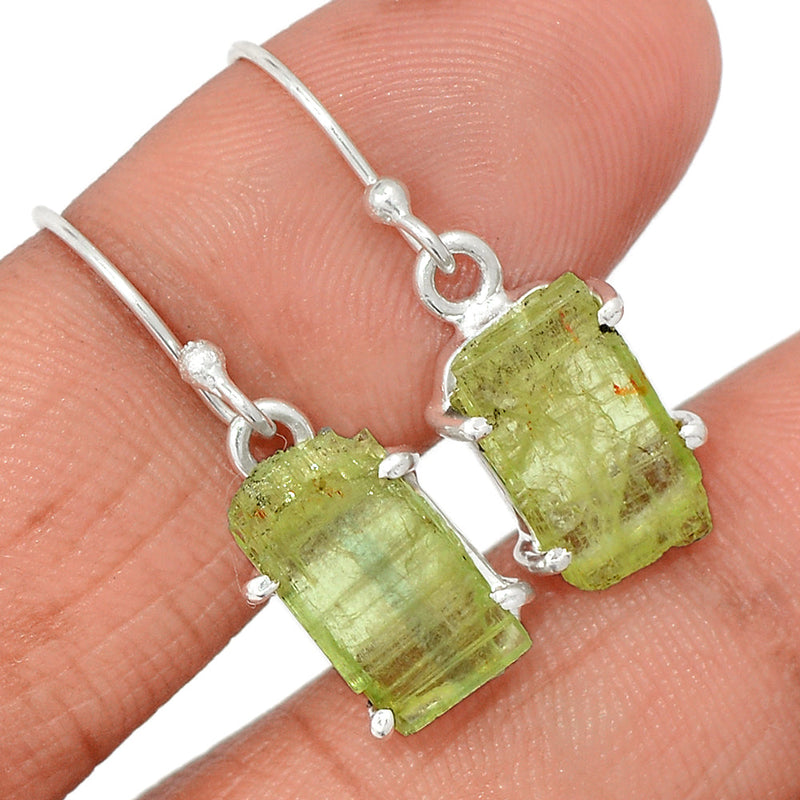 1.1" Claw - Green Kyanite Rough Earrings - GKRE229