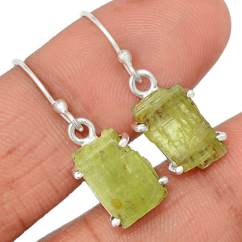 1.1" Claw - Green Kyanite Rough Earrings - GKRE230