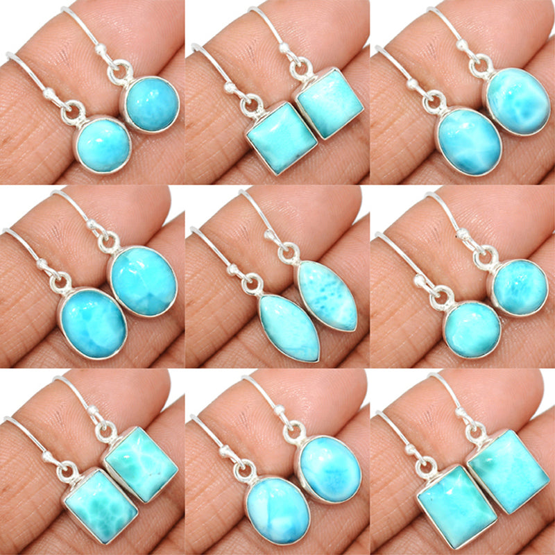 9 Pieces Mix Lot - Larimar Earrings - GLRIE1