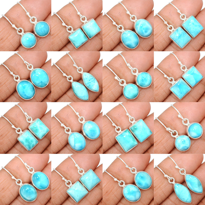 25 Pieces Mix Lot - Larimar Earrings - GLRIE2