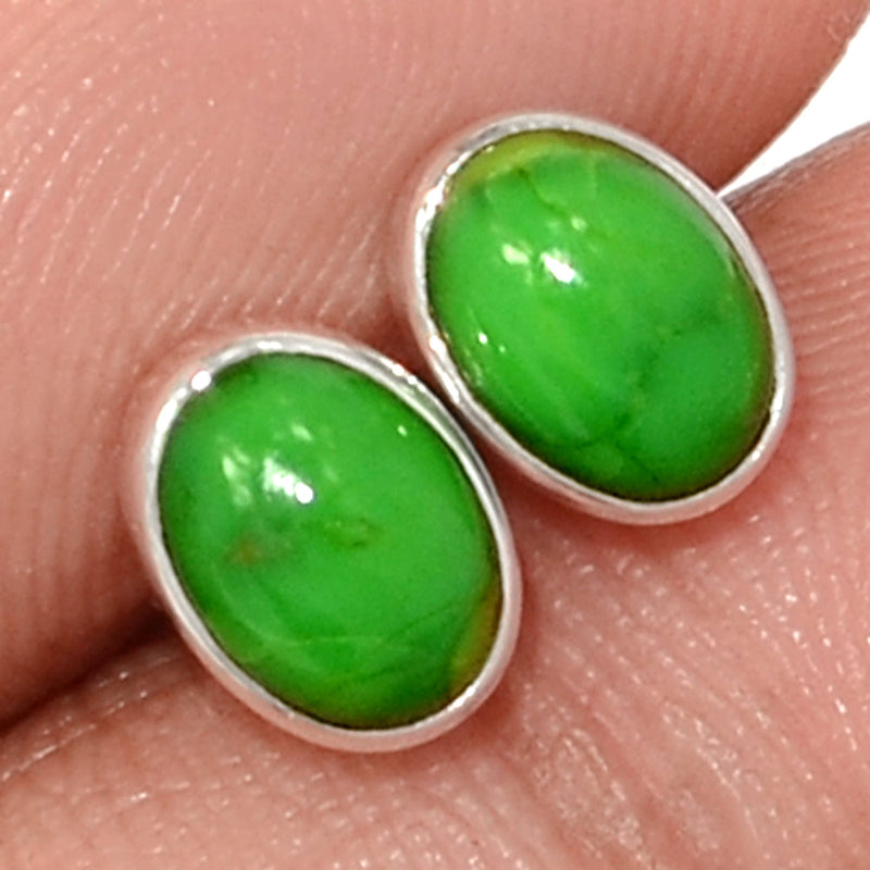 Green Mohave Turquoise Studs - GMTS293