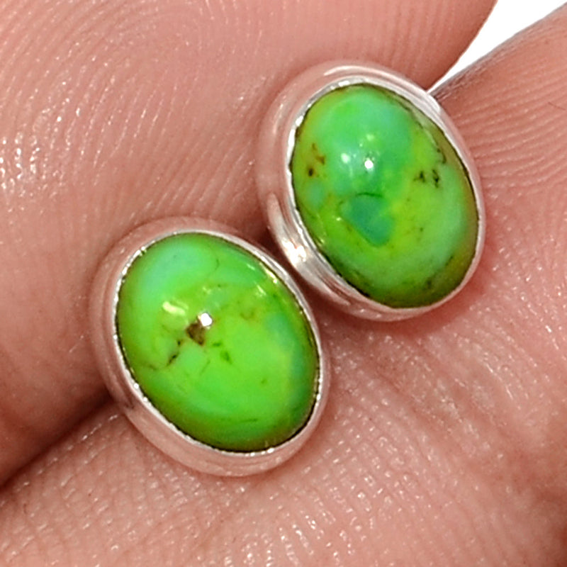 Green Mohave Turquoise Studs - GMTS296