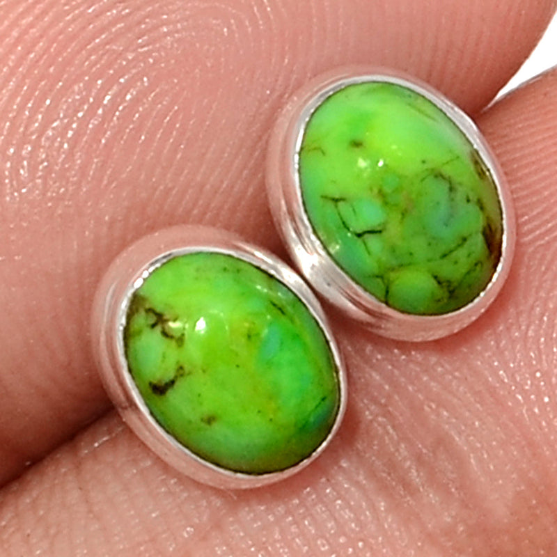 Green Mohave Turquoise Studs - GMTS302