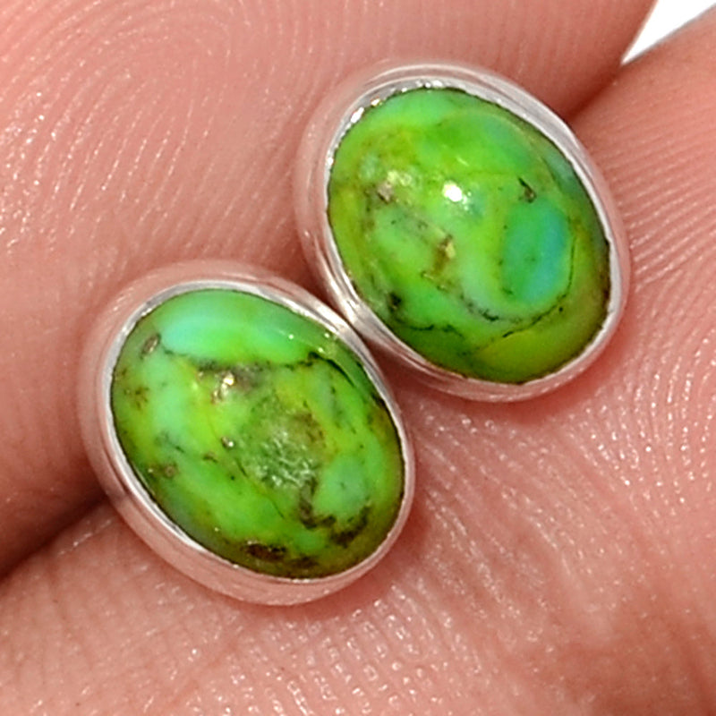 Green Mohave Turquoise Studs - GMTS309