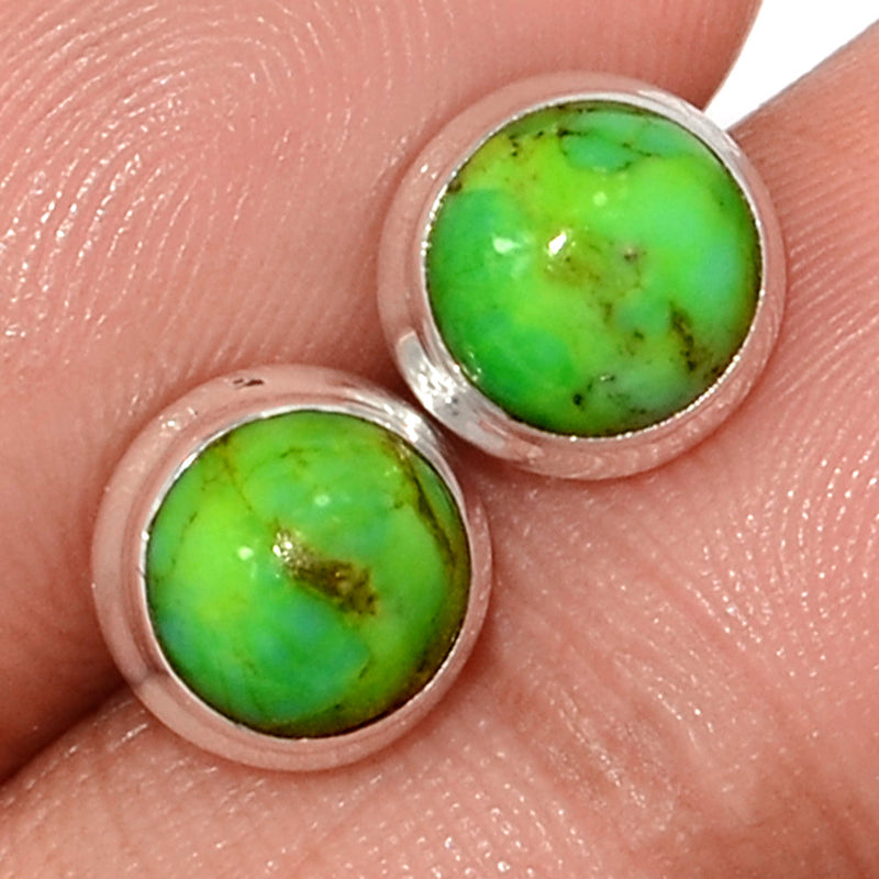 Green Mohave Turquoise Studs - GMTS326