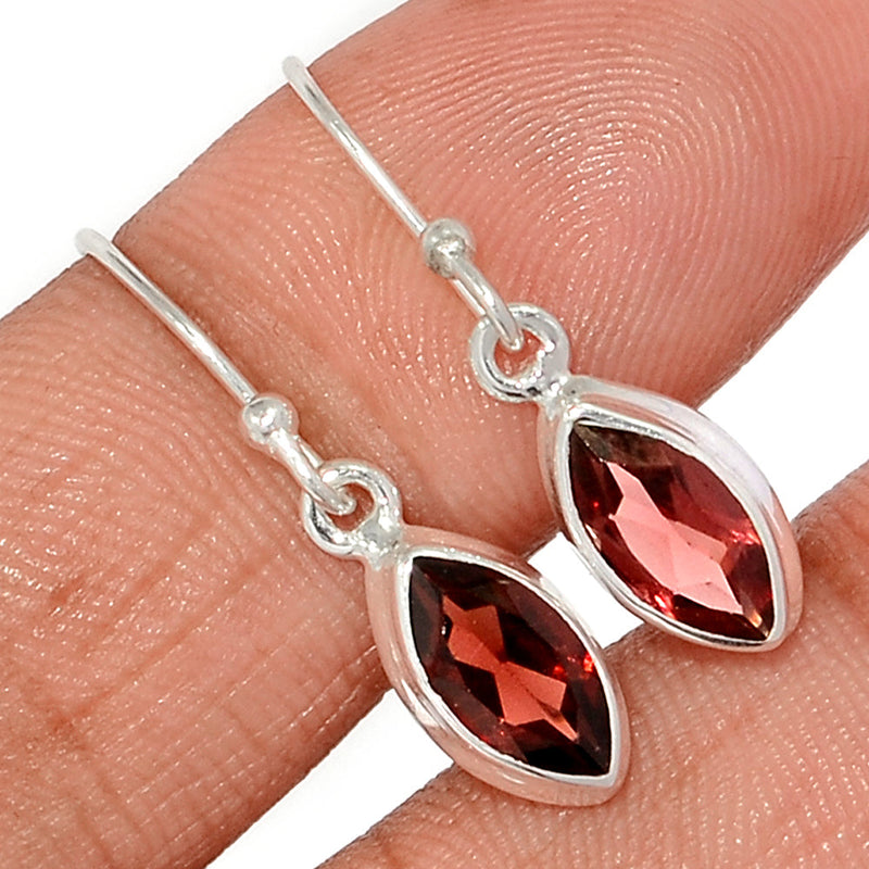 1.1" Garnet Faceted Earrings - GNFE767