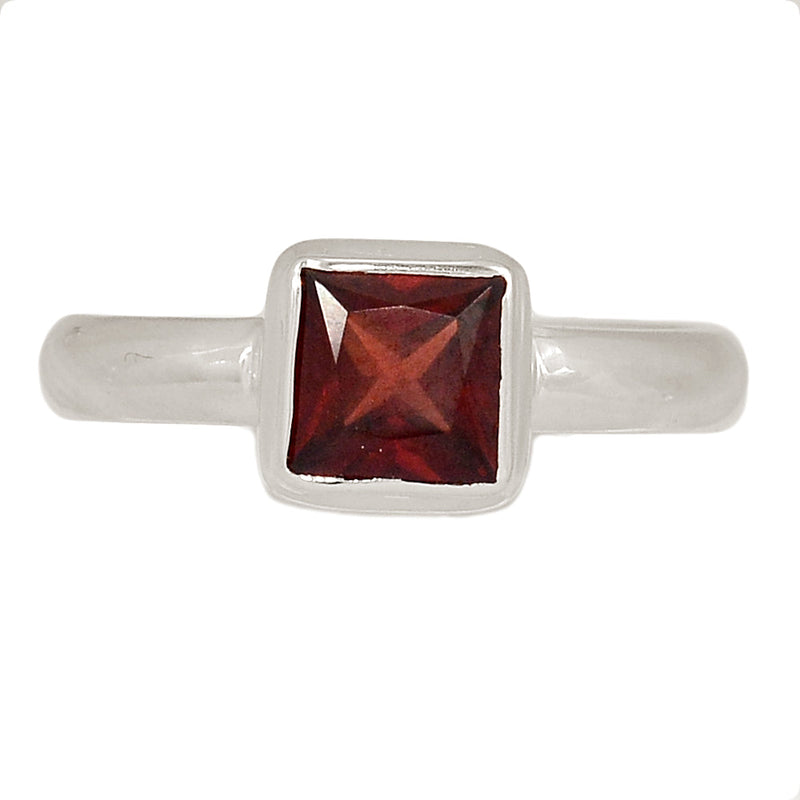 Garnet Faceted Ring - GNFR1258