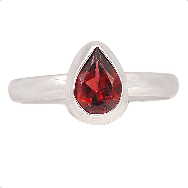 Garnet Faceted Ring - GNFR1283