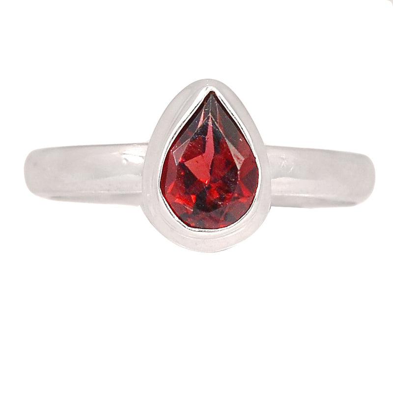 Garnet Faceted Ring - GNFR1284