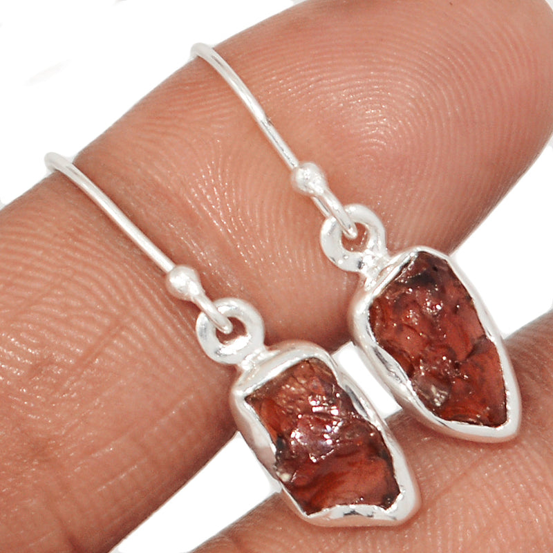 1.2" Garnet Rough Earrings - GNRE6