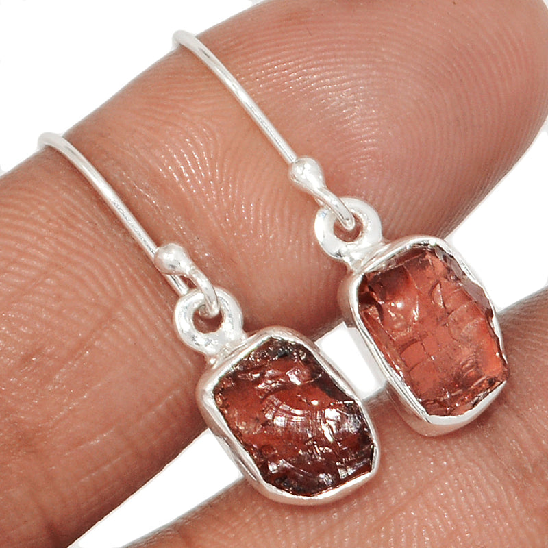 1.1" Garnet Rough Earrings - GNRE8