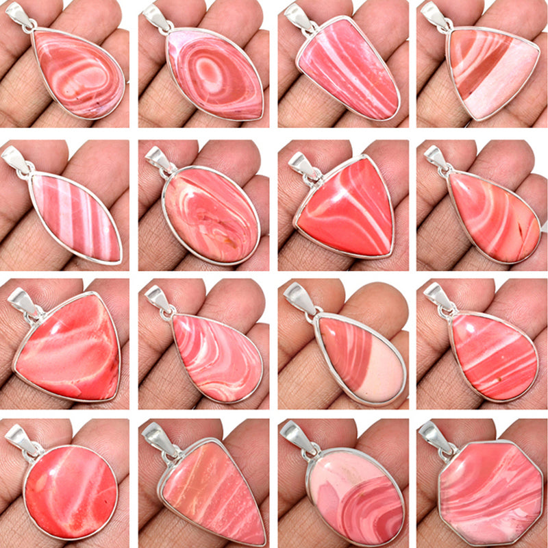 100 Grams Mix Lot - Australian Pink Opal Pendants - GPOAP4