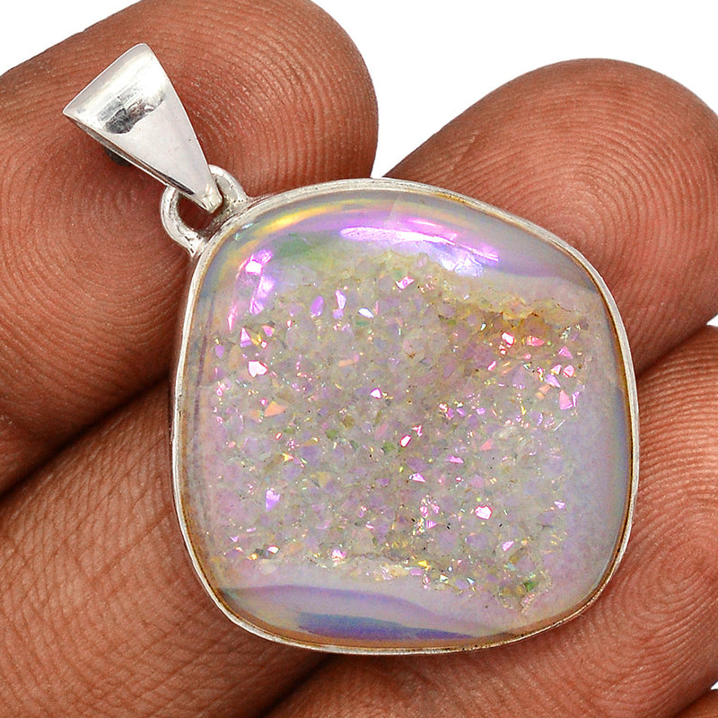 1.6" Angel Aura Druzy Pendants - GPWP616