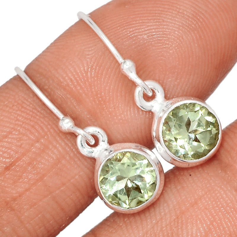 1" Green Amethyst Earrings - GRAE795