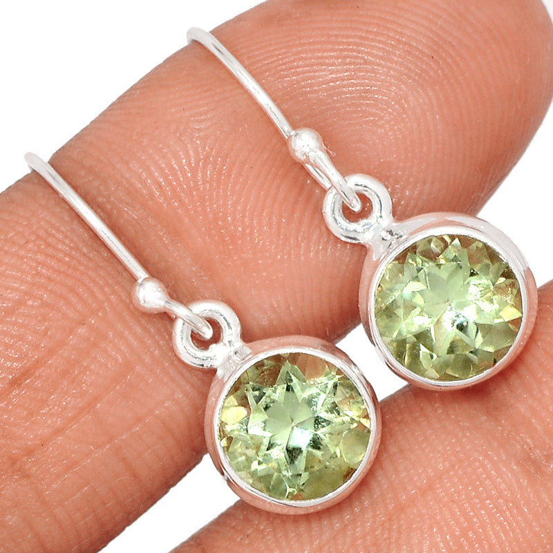 1" Green Amethyst Earrings - GRAE824